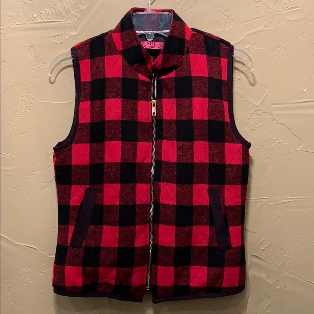 Womens Buffalo Plaid Vest